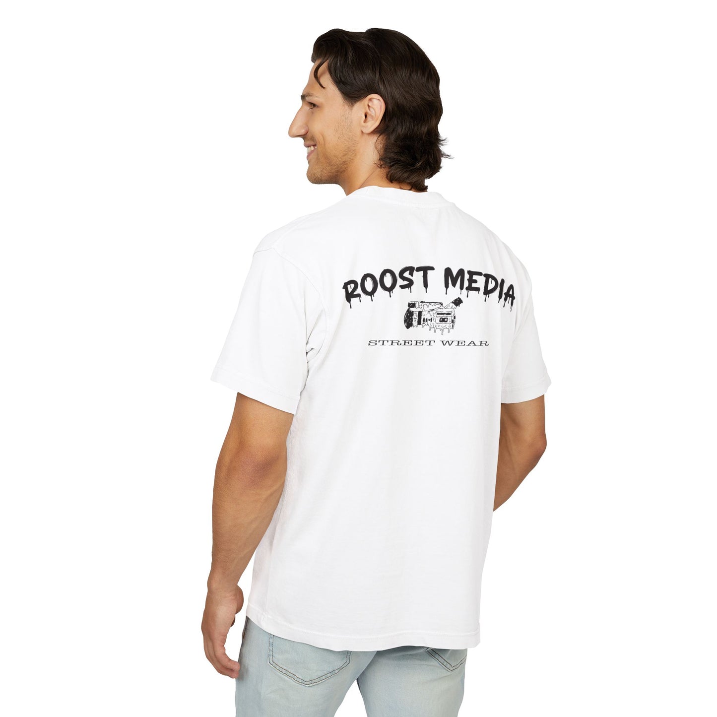 Roost Media Cam Tee white