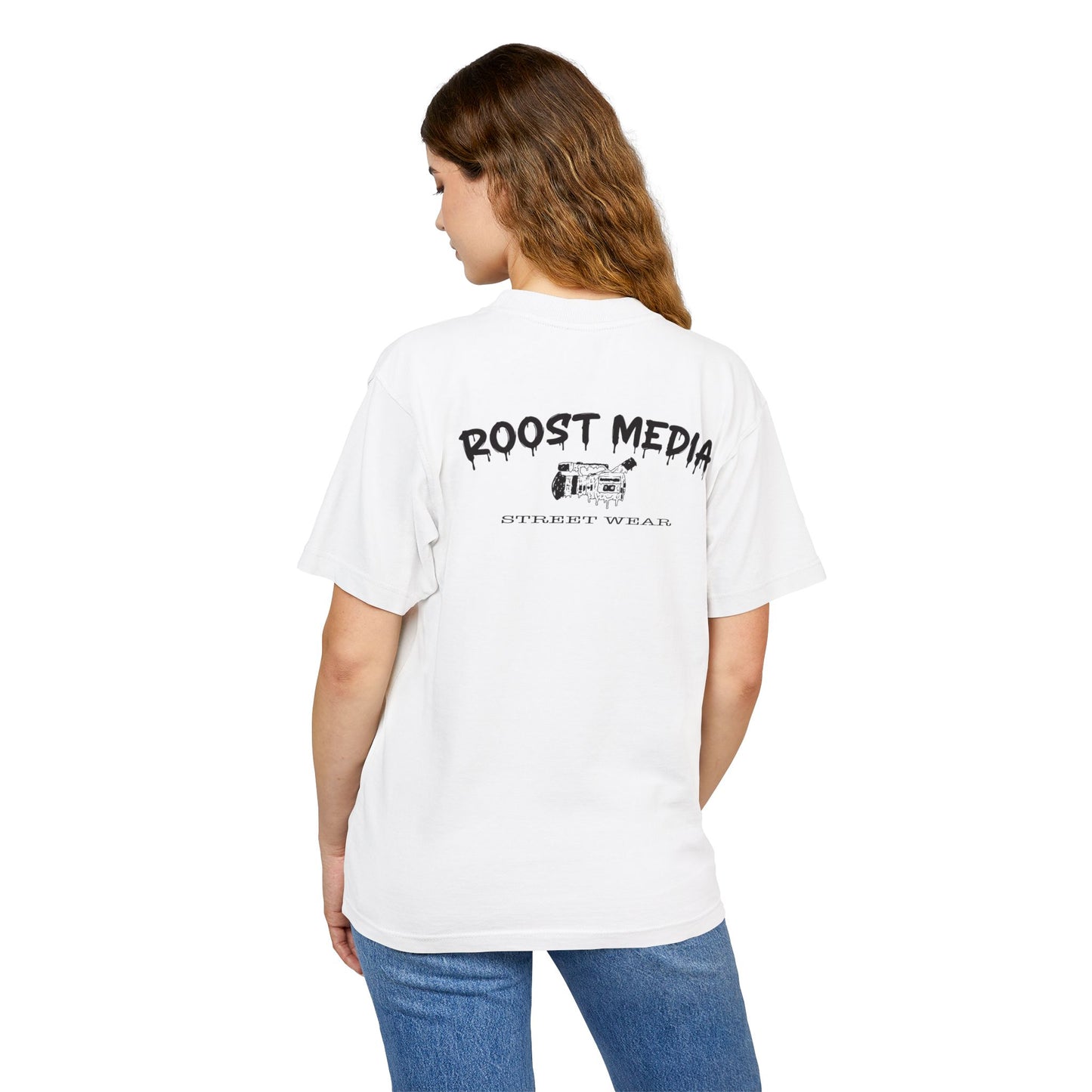 Roost Media Cam Tee white