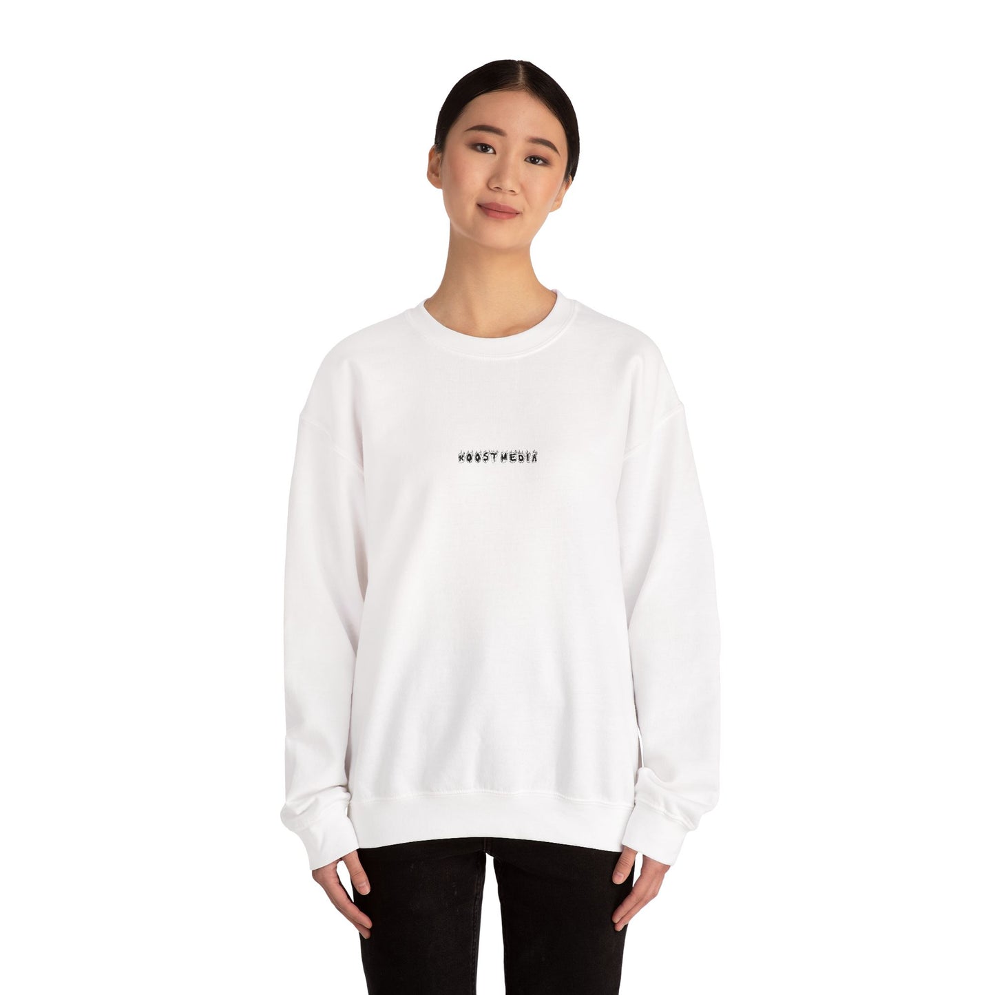 Roost Media on Fire Embroidered Sweatshirt