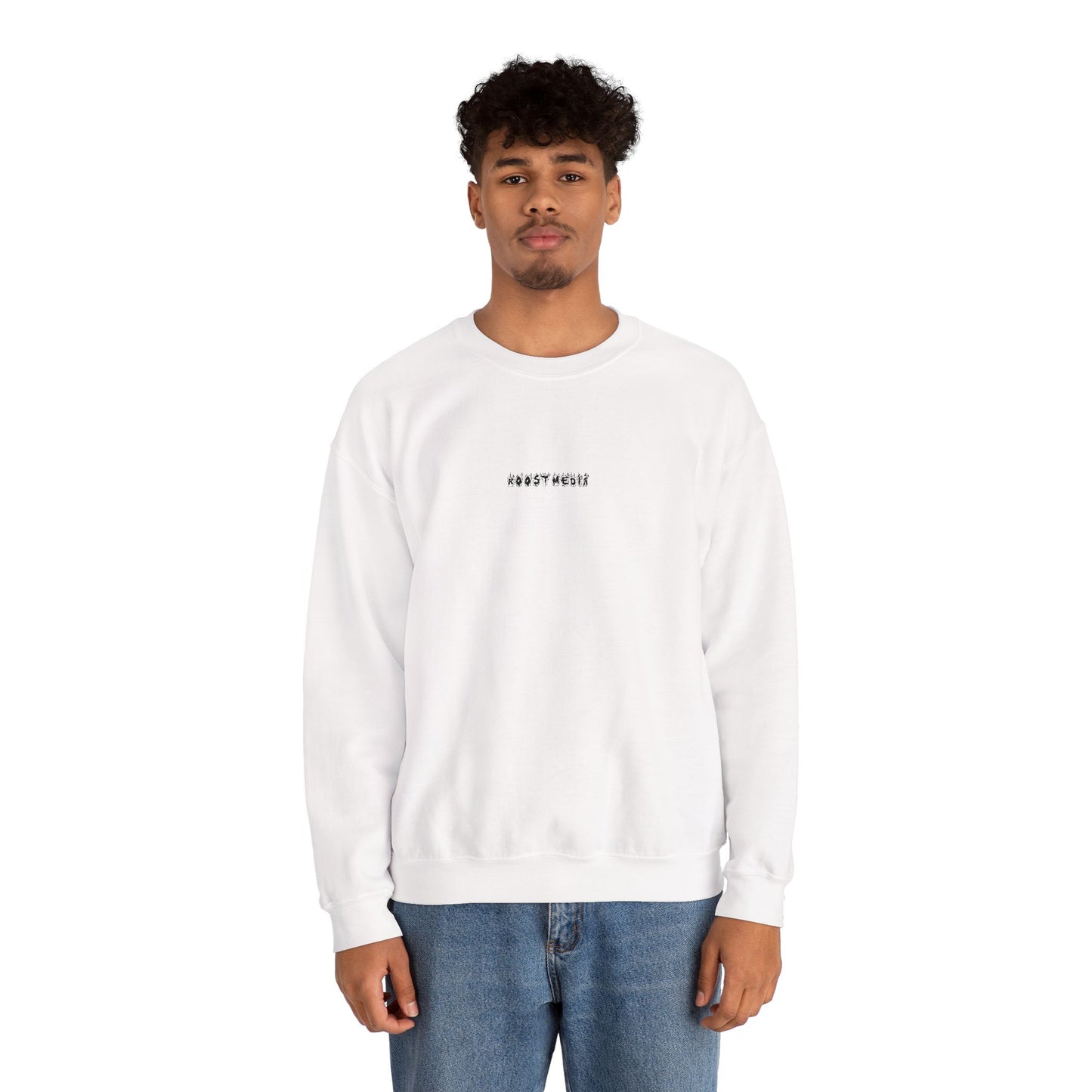 Roost Media on Fire Embroidered Sweatshirt