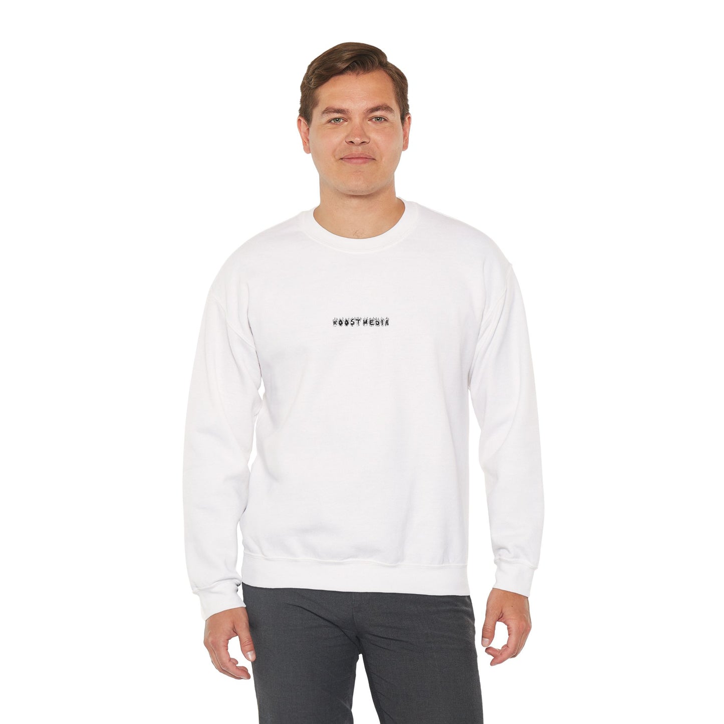 Roost Media on Fire Embroidered Sweatshirt